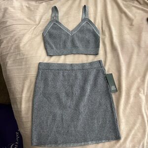 Wild Fable Gray Mini Pencil Skirt two piece set
